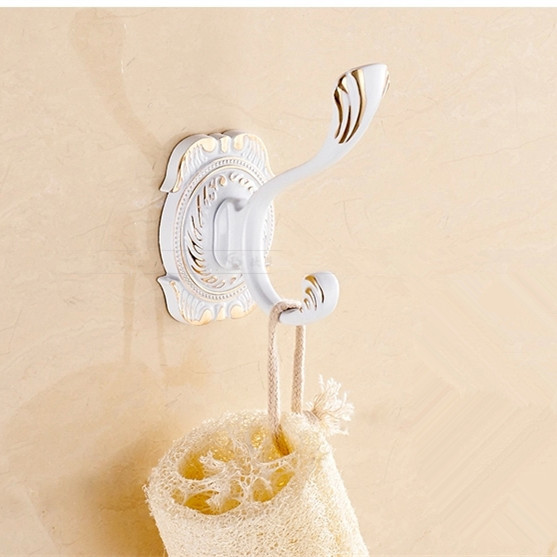 single robe hook,clothes hook,solid zinc-alloy construction with white finish,bathroom accessories products og-808