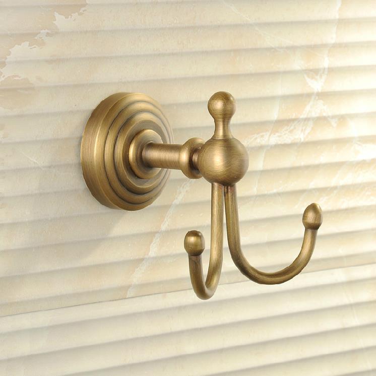 whole and retail high-end bath robe hooks coat towel utility hooks antique brass finished hj-1223f