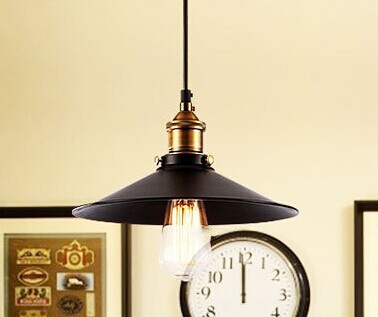 dia.22*h11cm north american style vintage nostalgic bar table light bulb black iron pendant lights bar lamp
