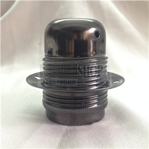 black color aluminium e27 vintage lamp holder pendant light e27 socket ul/110v/220v iron cup ceramic lamp holders