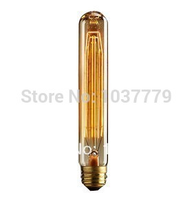 8pcs/lot e27 t225 tube edison filament lamp 1900s vintage style indoor decorative lightbulbs