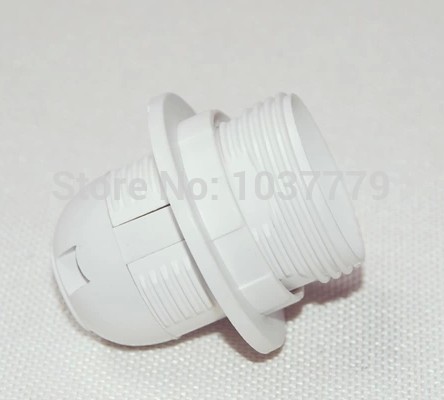 10pcs/lot plastic white and black color e27 fitting lamp holder