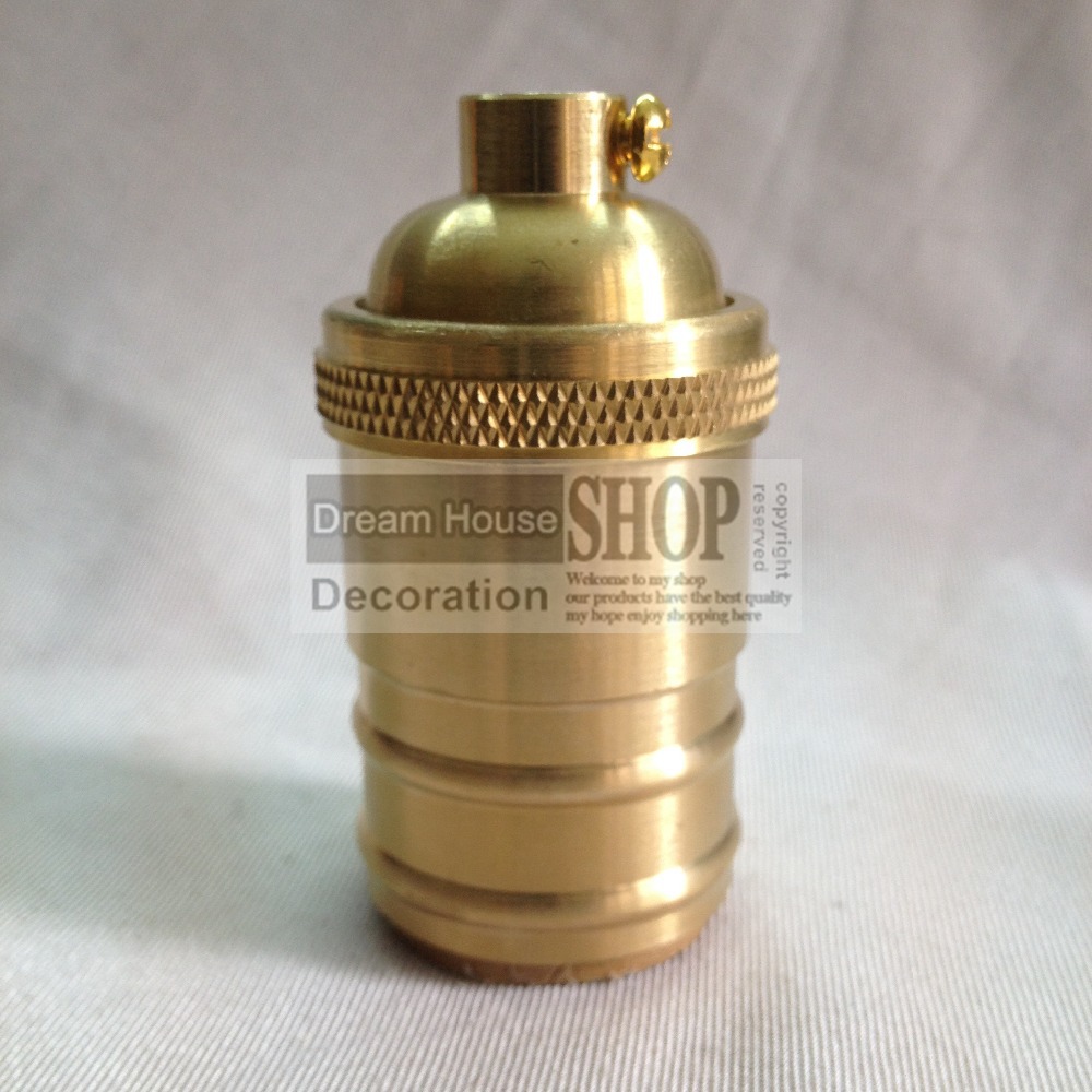 vintage quality gurantee brass e27 edison bulb socket light brass american copper pendant light lamp holder
