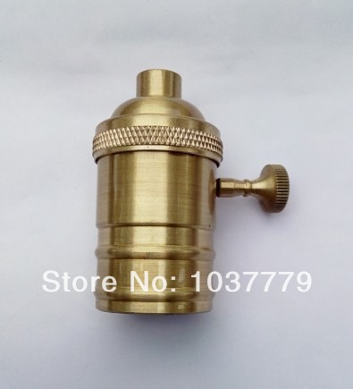 vintage style knob switch brass lamp holder e27