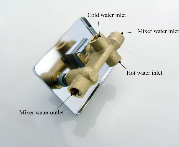 brass built-in bathroom shower faucet