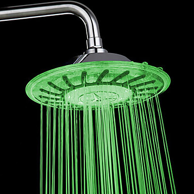 8 inch 7 colors changing water saving rainfall led shower head ,chuveiro ducha quadrado