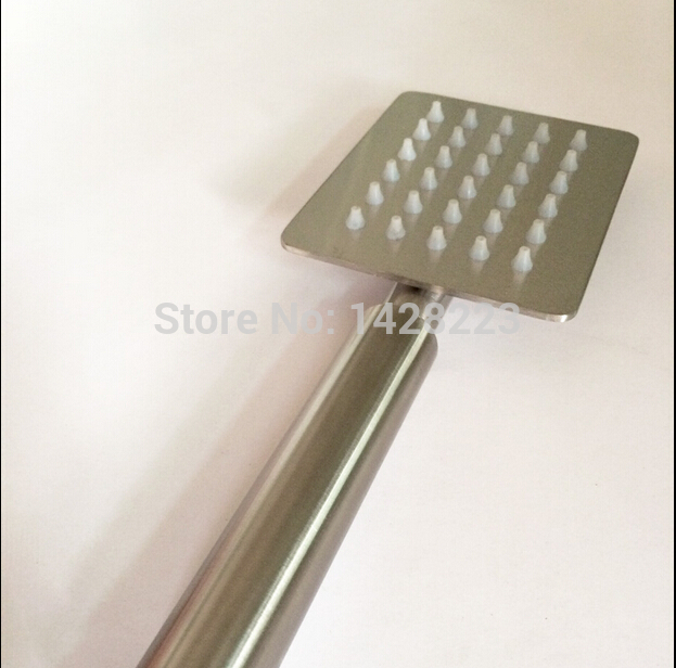 brushed nickel 30cm square ultrathin shower head & handshower stainless steel a710