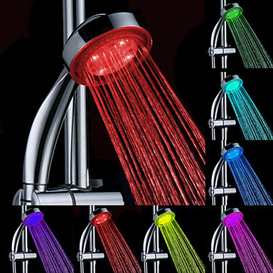 color changing water saving rainfall led shower head chrome finish multi-color ,chuveiro ducha quadrado
