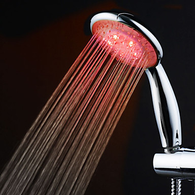 rainfall led hand shower head contemporary electroplate color changing ,chuveiro ducha quadrado