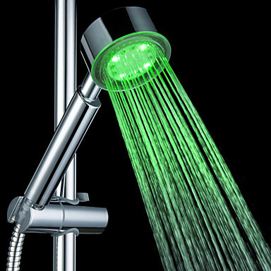 water saving rain led hand hand shower head temperature-controlled 3 colors showerhead ,grohe chuveiro duchas quadrado