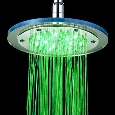 water saving rainfall led shower head temperature-controlled 3 colors 8 inch ,grohe chuveiros ducha quadrado