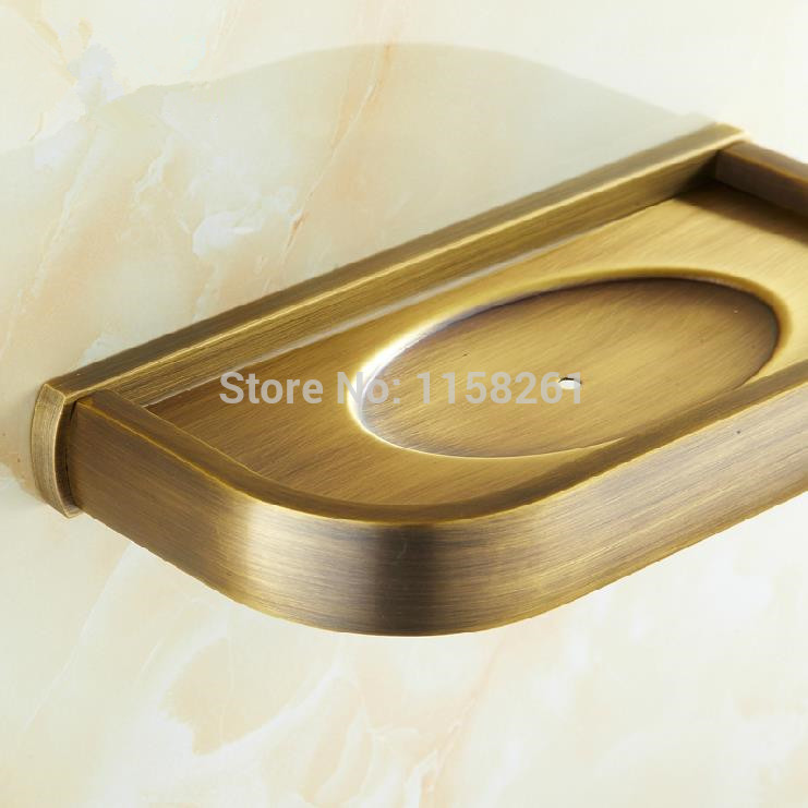 brass material promotion modern wall mounted antique brass square soap dishes bathroom soap dish holder f81359f