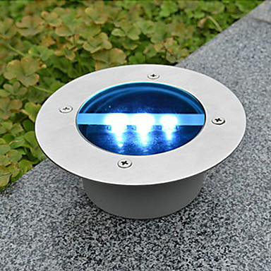 12cm*12cm led solar garden light lamp with 3 lights , solar powered led deck underground light outdoor lighting