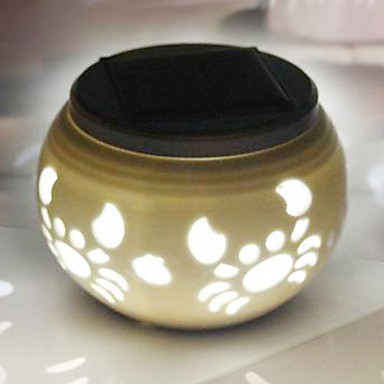 chic ceramic rgb color-changing led solar power garden light -solar table lamp- led night light nightlight