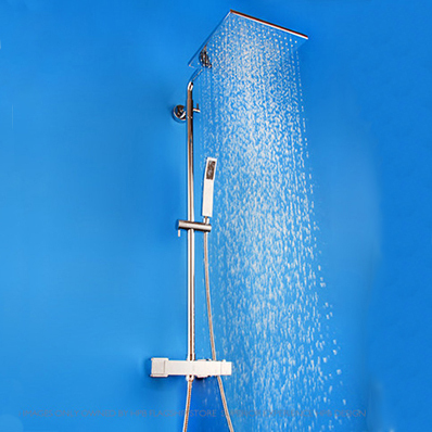 bathroom rainfall thermostatic shower set mixer tap chrome finish shower faucet jm-758l