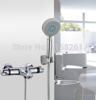 luxury bathroom chrome rain shower set,thermostatic mixer control shower faucet set, wall mounted829c