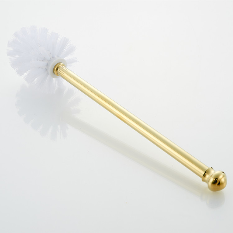 fashion golden ceramic toilet brush holder wall mounted solid brass base ceramics cup bathroom accessories jr-511k