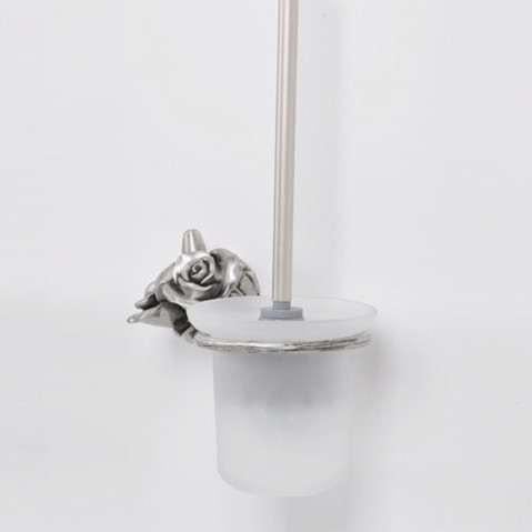 whole and retail bathroom accessories wall mounted rose toilet brush holder + glass cup + brush mb-0919t