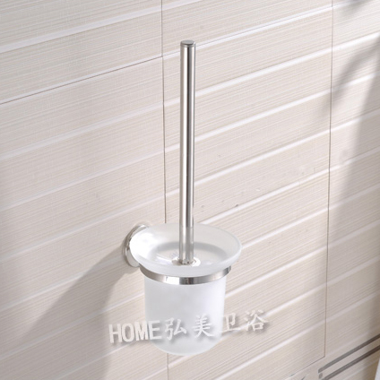 stainless steel + glass toilet brush, toilet accessory