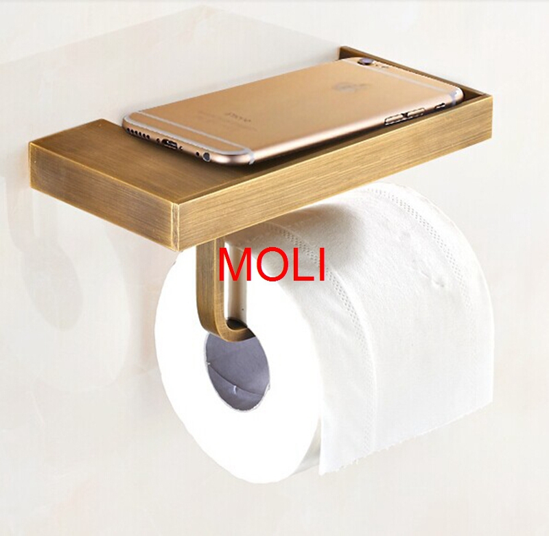 antique brass paper holder wall mounted toilet roll holder multifunctional paper holders bathroom accessories