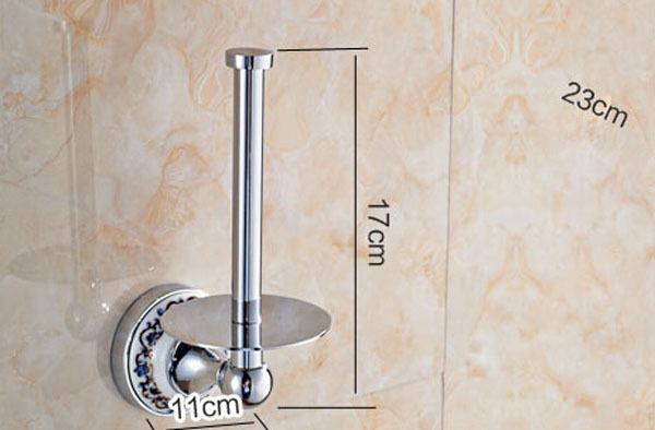 creative wall mounted up-standing toilet paper holder chrome brass roll paper rod