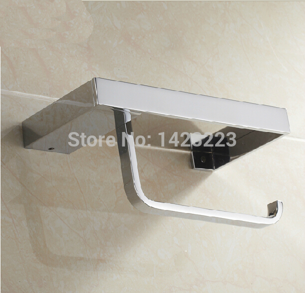 modern chrome brass wall mounted bathroom toilet paper holder waterproof with cover