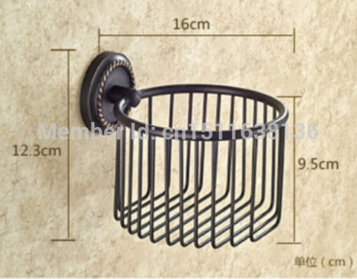 modern new designed oil rubbed bronze wall mounted bathroom toilet paper holder basket holder
