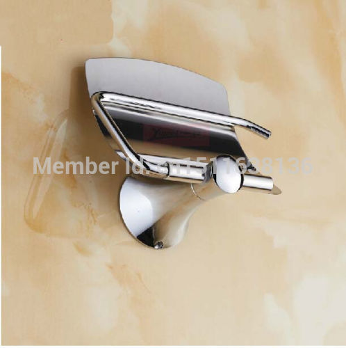 modern new wall mounted bathroom chrome brass toilet paper holder with cover