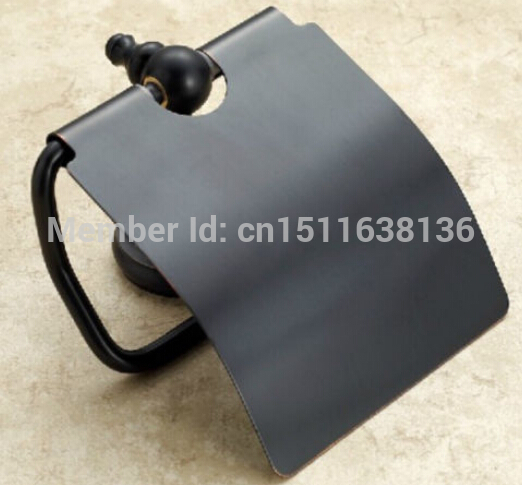 modern wall mounted bathroom oil rubbed bronze toilet paper holder with cover waterproof
