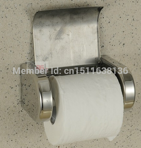 modern wall mounted bathroom stainless steel toilet paper holder paper box
