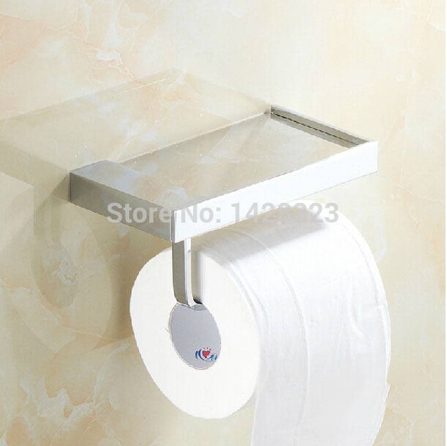 square shape bathroom toilet tissue paper holder brass chrome finished & antique brass