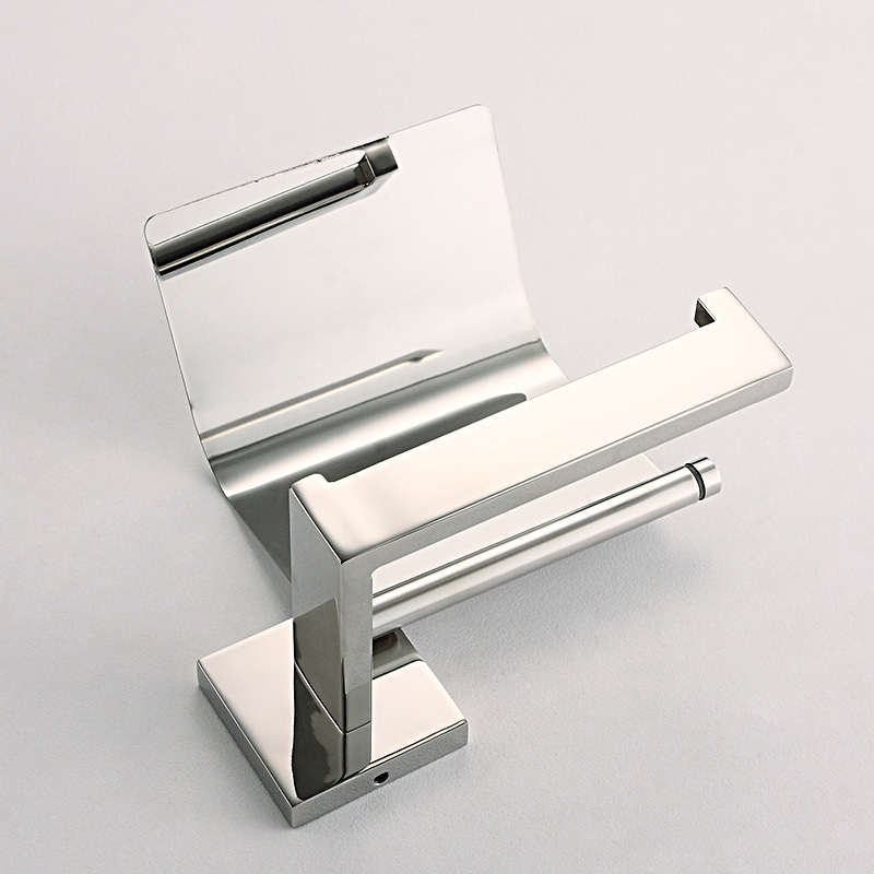 stainless steel bathroom toilet paper holder with lid square waterproof toilet paper holders for bathroom accessories