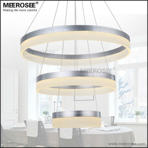 modern led chandelier ring light arcylic led circle lighting suspension hanging lamp ready stock
