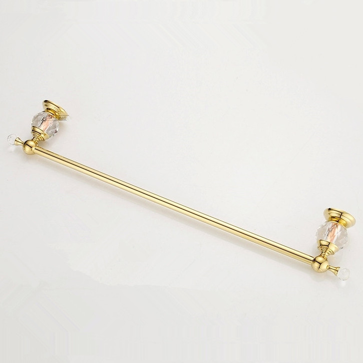 brass & crystal golden single towel bar,towel holder, towel rack, bars products,bathroom accessories hk-21k