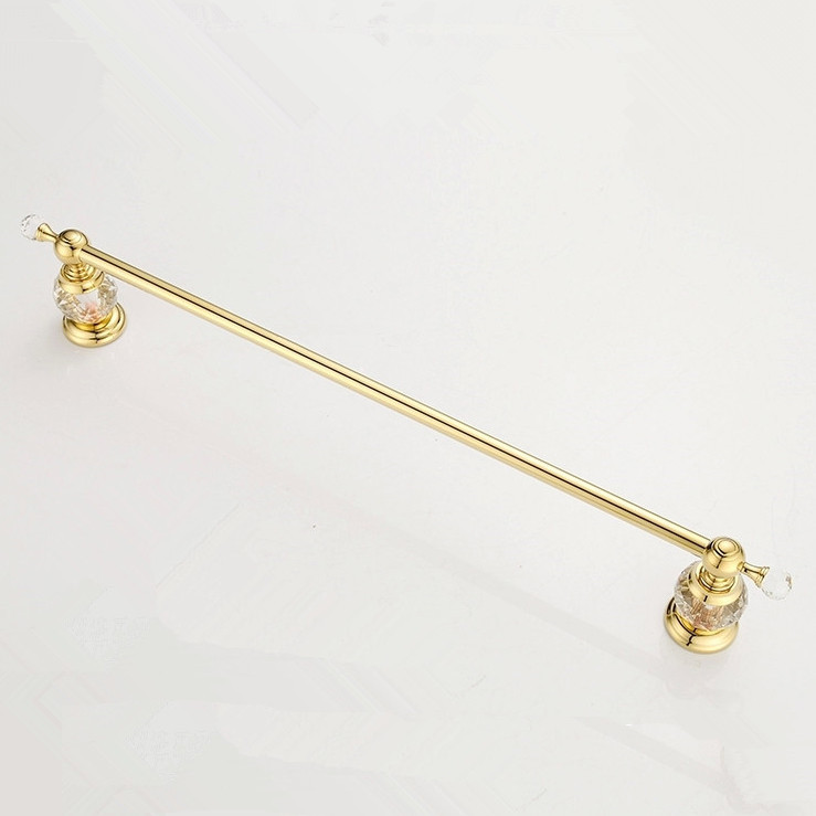 brass & crystal golden single towel bar,towel holder, towel rack, bars products,bathroom accessories hk-21k