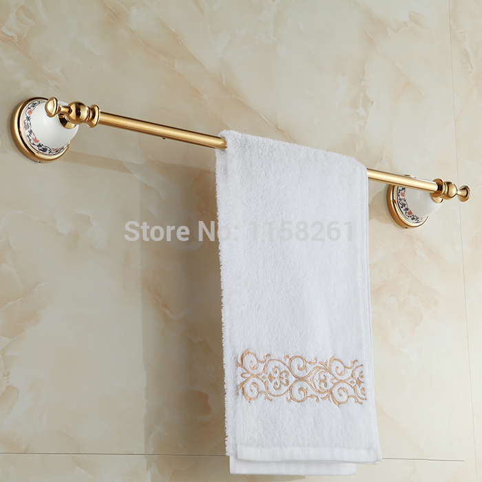 golden chrome ceramics brass single towel bars holder racks bathroom accessories xl-3311k