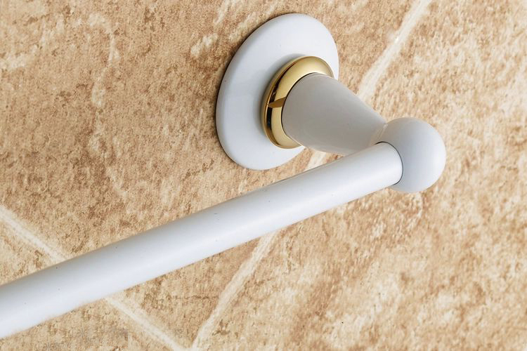 solid brass white painted finishing(60cm)single towel bar,towel holder,towel rack,bathroom accessories st-3591