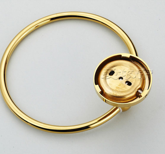 brass golden towel ring