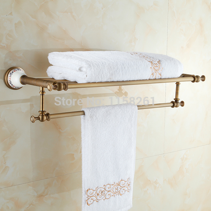 fashion antique copper bathroom set vintage antique brass towel rack towel rack shelf bathroom accessories xl-3319f