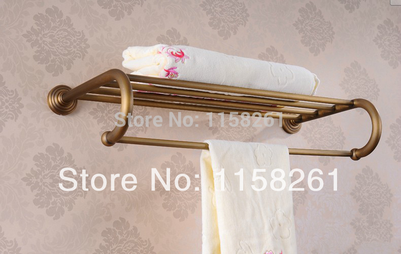 new arrival antique copper towel rod rack shelf towel rack fashion bathroom accessories luxury bath towel hj-1212f