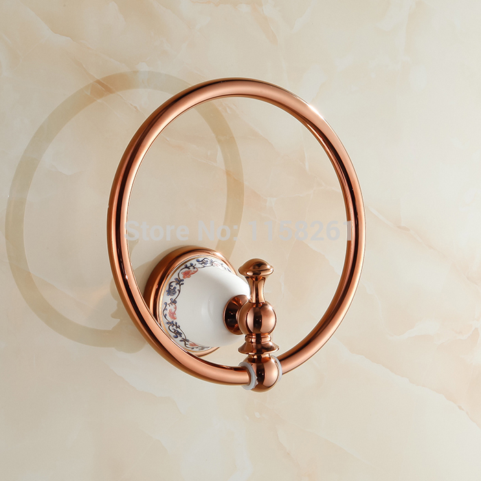 bathroom accessories simple elegant ceramic +brass towel ring bath towel holder bath towel rack xl-3316e