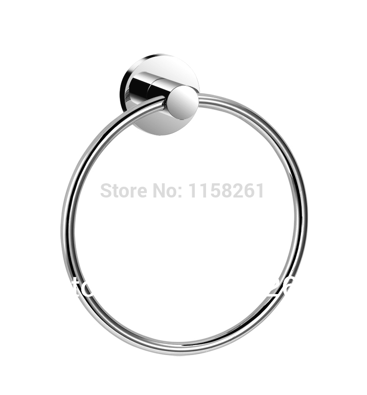 euro simple style solid brass chrome finished round towel ring,bathroom accessories product towel holder,towel rack fm-1280r