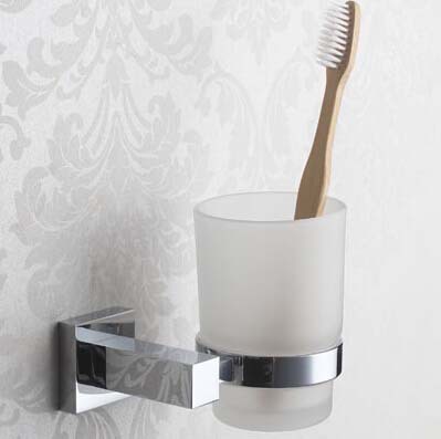 chrome finish tumble holder glass round cup copper holder single bathroom toothbrush holder bath hardware