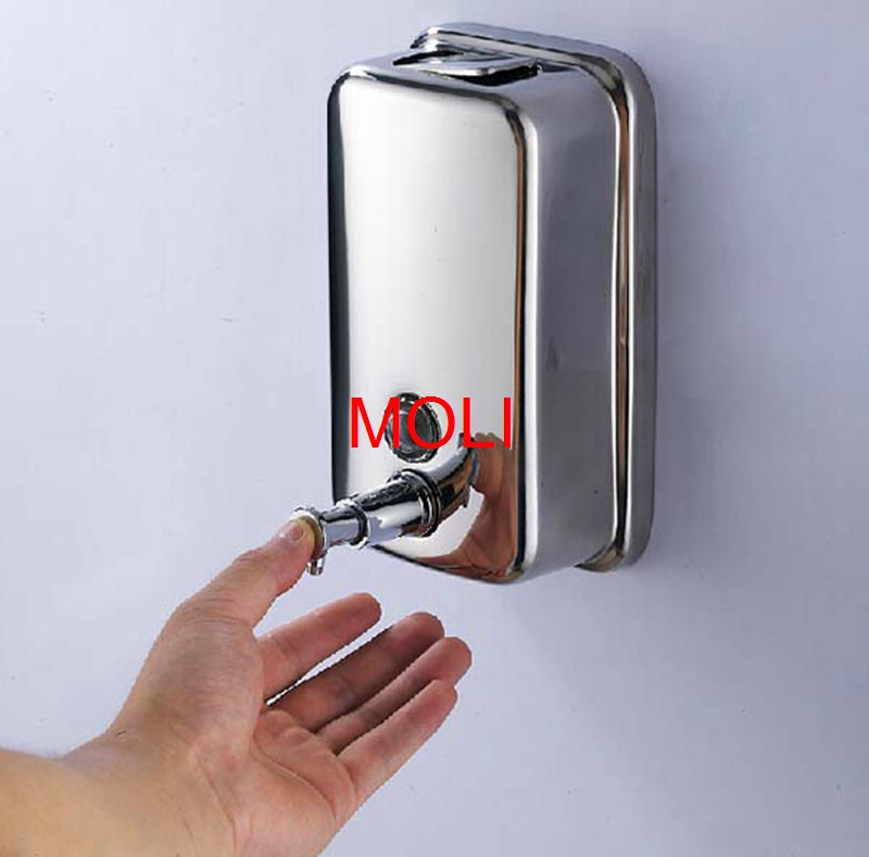 stainless steel chrome finished liquid soap dispenser wall mounted hand shower shampoo dispenser 1000 ml