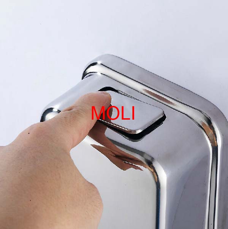 stainless steel chrome finished liquid soap dispenser wall mounted hand shower shampoo dispenser 1000 ml