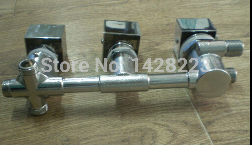 new wall mounted square thermostatic shower faucet control valve 3 handles shower valve