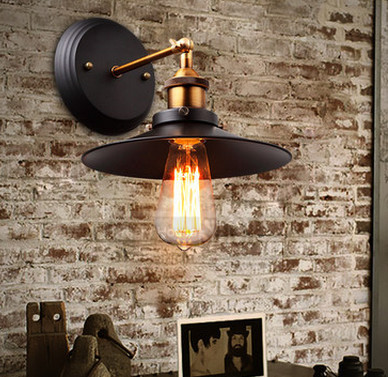 est wholes price louis poulsen scone e27 loft american retro vintage iron wall lamp 110v-220v antique lamp industrial