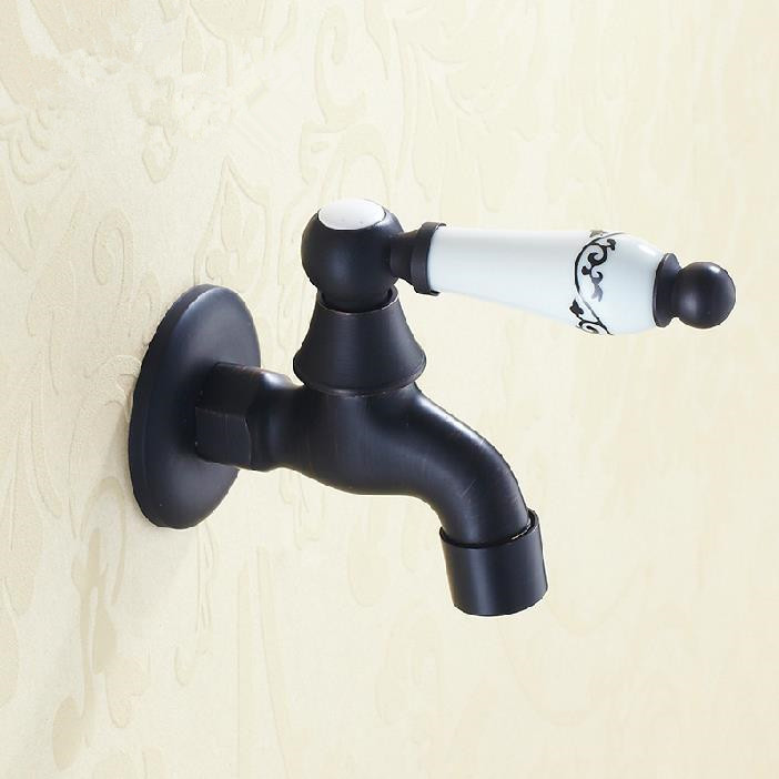 4-type wall mounted ceramic handles washer machine tap antique brass cold water mop pool faucet sy-063r