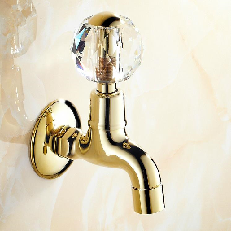 crystal handle brass wall mounted washing machine faucet bathroom corner faucet outdoor garden faucet 9404k