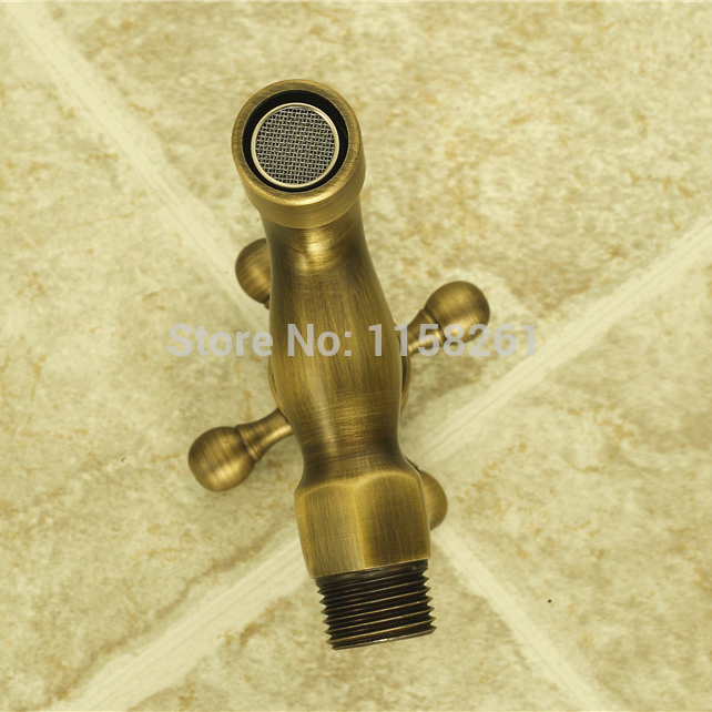 garden antique brass finish bathroom wall mount washing machine water faucet taps bath furniture zly-6901